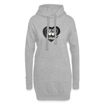 Années 80 pour toujours | Nostalgie rétro vintage - Sweat-shirt à capuche long Femme - gris chiné - Devant