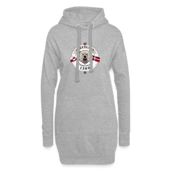 Bear Crest of Denmark Greenland - Hoodie Dress - heather grey - Front