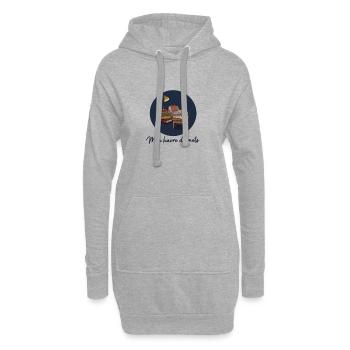 Mon havre de mots - Coin Lecture & Livre - Sweat-shirt à capuche long Femme - gris chiné - Devant
