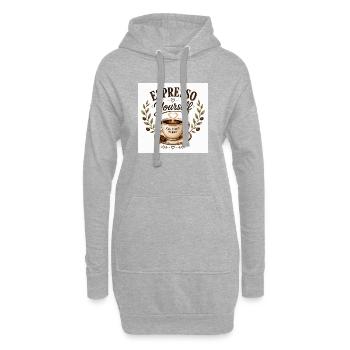 Espresso Vous-même Café nil café Vintage - Sweat-shirt à capuche long Femme - gris chiné - Devant