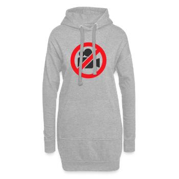 No Video Recording Prohibition Warning Sign Sticke - Hoodie Dress - heather grey - Front