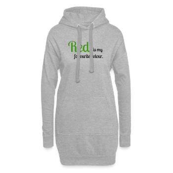 Rot - Hoodie-Kleid - Grau meliert - Vorne