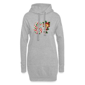 67 christmas meme - Hoodie Dress - heather grey - Front