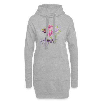 Bouquet August - Hoodie Dress - heather grey - Front