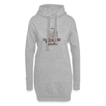 Week-end Réservé - Rendez-vous avec ma PAL - Sweat-shirt à capuche long Femme - gris chiné - Devant