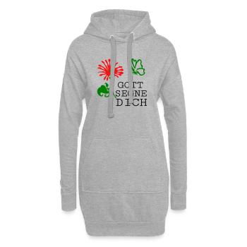 Konfirmation  - Hoodie-Kleid - Grau meliert - Vorne