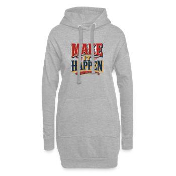 Make your dreams come true! The retro design - Hoodie Dress - heather grey - Front