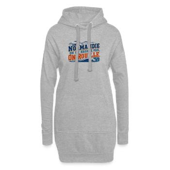 Normandie, on ne bronze pas, on rouille - Sweat-shirt à capuche long Femme - gris chiné - Devant