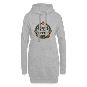 Fueled By Coffee And Gravel Cycling Shirt - Hoodie Dress - heather grey - Front