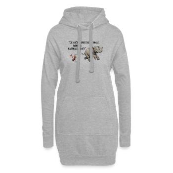 Die Größe spielt keine Rolle - Hoodie-Kleid - Grau meliert - Vorne
