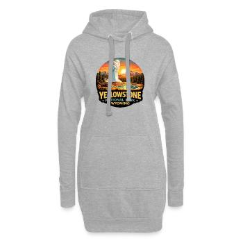 Yellowstone National Park Adventure Nature - Hoodie Dress - heather grey - Front