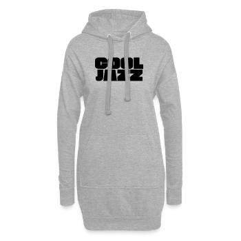 Logo Cool Jazz en gras - Sweat-shirt à capuche long Femme - gris chiné - Devant