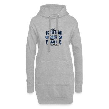 Echter Mann Verantwortung Familie - Hoodie-Kleid - Grau meliert - Vorne