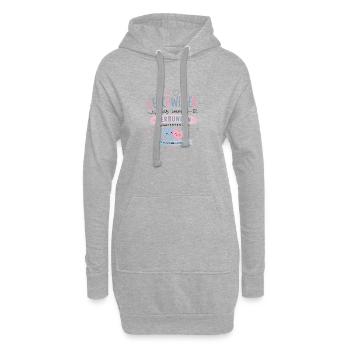 Geschwisterliebe für immer verbunden - Hoodie-Kleid - Grau meliert - Vorne