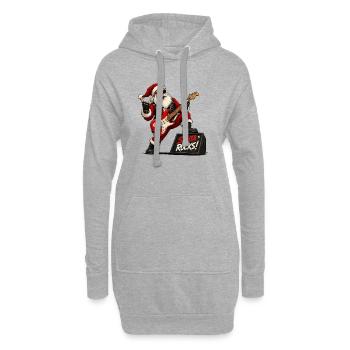 Santa Rocks - Hoodie Dress - heather grey - Front