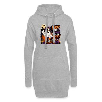Halloween cute ghost - Hoodie Dress - heather grey - Front