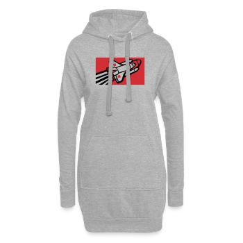 Space Shuttle Silhouette - Hoodie Dress - heather grey - Front