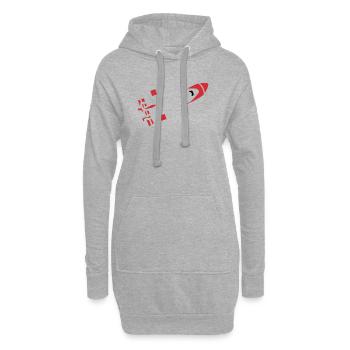 Silhouette abstraite de fusée - Sweat-shirt à capuche long Femme - gris chiné - Devant