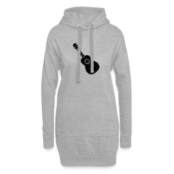 Ukulele - Hoodie Dress - heather grey - Front