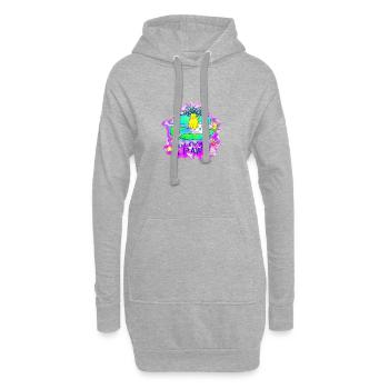 Je prends un Paws : Cat qui fait des biscuits - Sweat-shirt à capuche long Femme - gris chiné - Devant