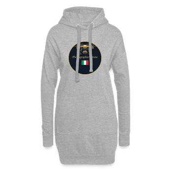 Photographe de drones Italie - Sweat-shirt à capuche long Femme - gris chiné - Devant