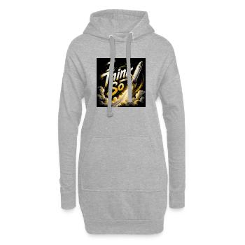Think So Rocket Launch - Sweat-shirt à capuche long Femme - gris chiné - Devant