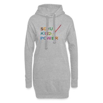 Schoolchild Power - Hoodie Dress - heather grey - Front