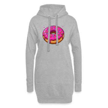A hole full of happiness - Hoodie Dress - heather grey - Front