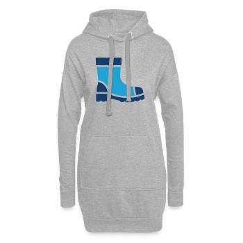 Icône de protection de la botte de travail de sécurité - Sweat-shirt à capuche long Femme - gris chiné - Devant