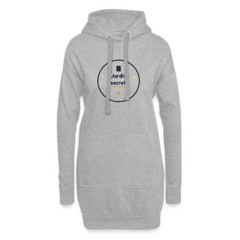 Jardin secret  - Sweat-shirt à capuche long Femme - gris chiné - Devant