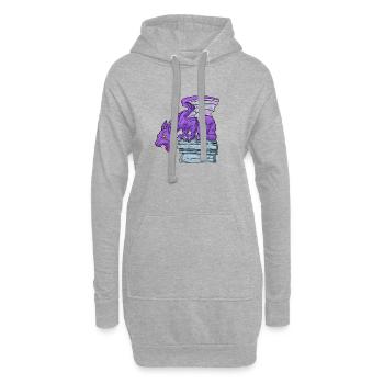Purple Gargoyille - Hoodie Dress - heather grey - Front