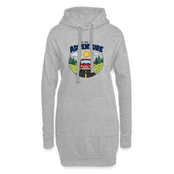 Driving Adventure: Sun and Road - Hoodie Dress - heather grey - Front