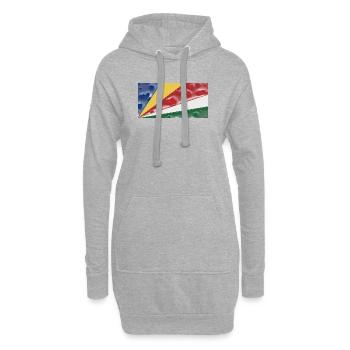 Région des Seychelles - Sweat-shirt à capuche long Femme - gris chiné - Devant