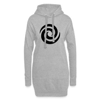 Japanese Spiral - Hoodie Dress - heather grey - Front