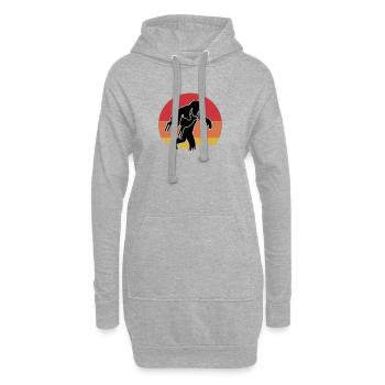 Humour vintage de l’antilope de Bigfoot - Sweat-shirt à capuche long Femme - gris chiné - Devant