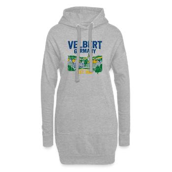 Velbert Allemagne Skyline Vintage Est 1800 - Sweat-shirt à capuche long Femme - gris chiné - Devant