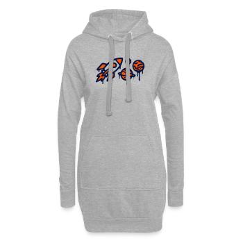 Rocket Launch Planet Graffiti - Hoodie Dress - heather grey - Front