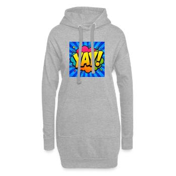 Energetic Comic Lettering – Pop Art Design - Hoodie Dress - heather grey - Front