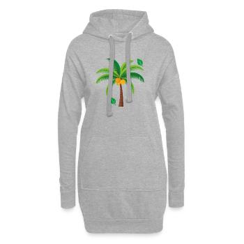 Tropical Palm Tree Colorful - Hoodie Dress - heather grey - Front