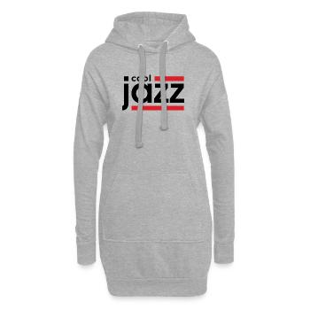 Jazz cool - Sweat-shirt à capuche long Femme - gris chiné - Devant