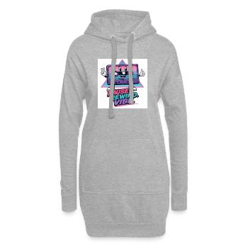 Pause Retour en arrière Cassette Vibe - Sweat-shirt à capuche long Femme - gris chiné - Devant