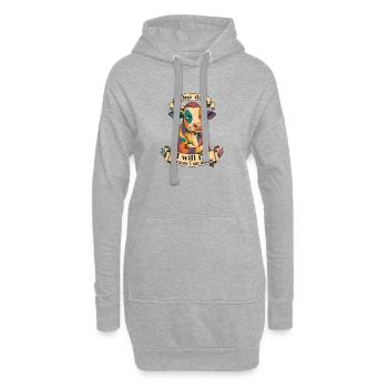 One day I will fly because I am insane - Hoodie Dress - heather grey - Front