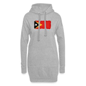 Don pour le Timor-Leste - Sweat-shirt à capuche long Femme - gris chiné - Devant