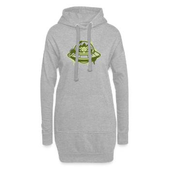 Alien Ufo Graffiti Logo - Hoodie-Kleid - Grau meliert - Vorne