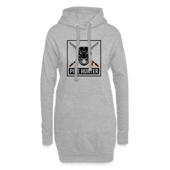 Logo des armoiries de Pike Jaeger - Sweat-shirt à capuche long Femme - gris chiné - Devant