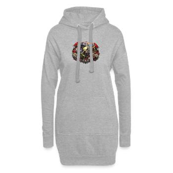 Art opérationnel des pompiers - Sweat-shirt à capuche long Femme - gris chiné - Devant