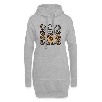 Whisk Baeckerhut Logo - Sweat-shirt à capuche long Femme - gris chiné - Devant