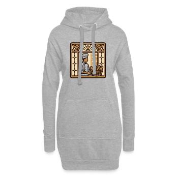 Baeckerei Shop Window Logo - Hoodie Dress - heather grey - Front
