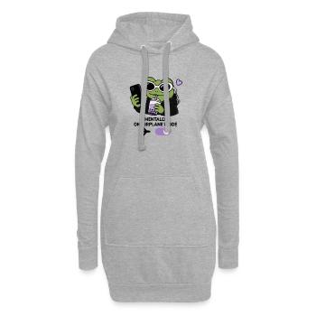 Lunettes de soleil esthétiques Gen Z Frog Boba Kawaii Drôle - Sweat-shirt à capuche long Femme - gris chiné - Devant