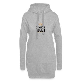 Ligne minimaliste Golden Crown - Sweat-shirt à capuche long Femme - gris chiné - Devant
